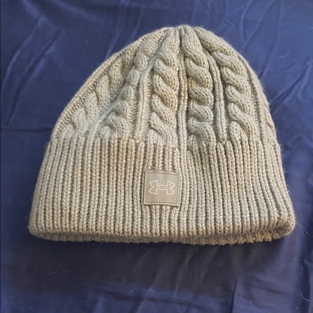 Under Armour Olive Cable Knit Beanie